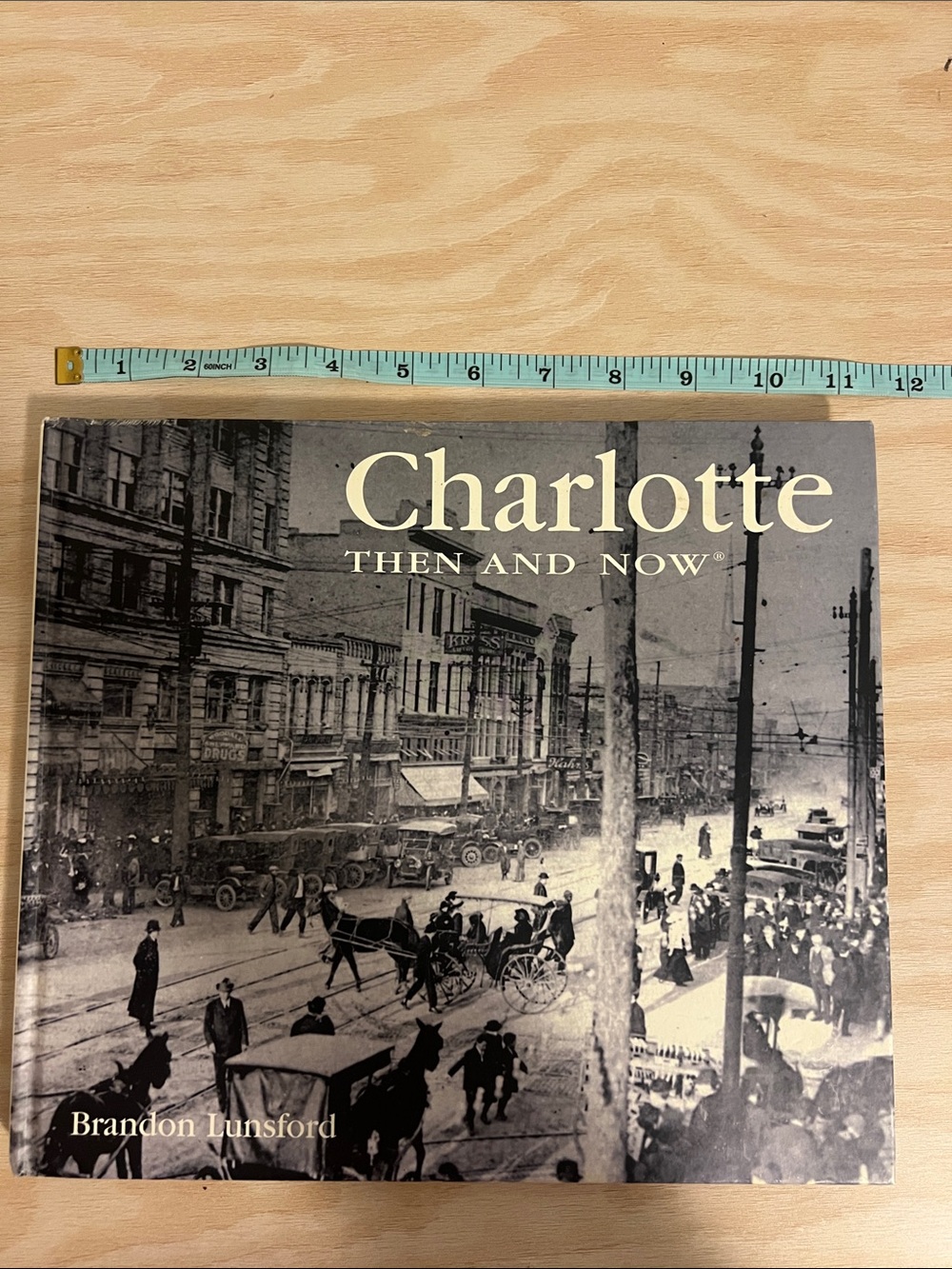 Source Unknown Charlotte Then and Now Coffee Table Book - Black, Cream